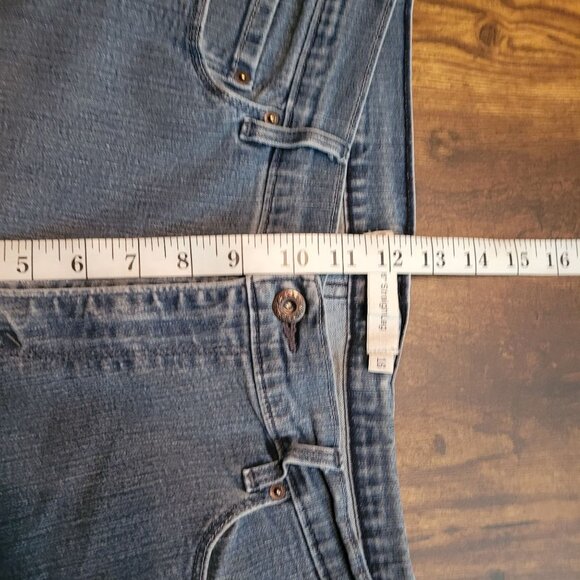 Levi's Jeans Size 16 Straight 505 High Rise Medium Light Wash Stretch Western - Picture 9 of 12